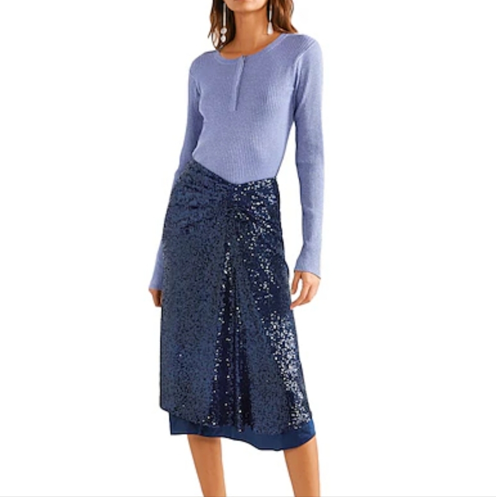Sies Marjan merino wool periwinkle shimmer sweater